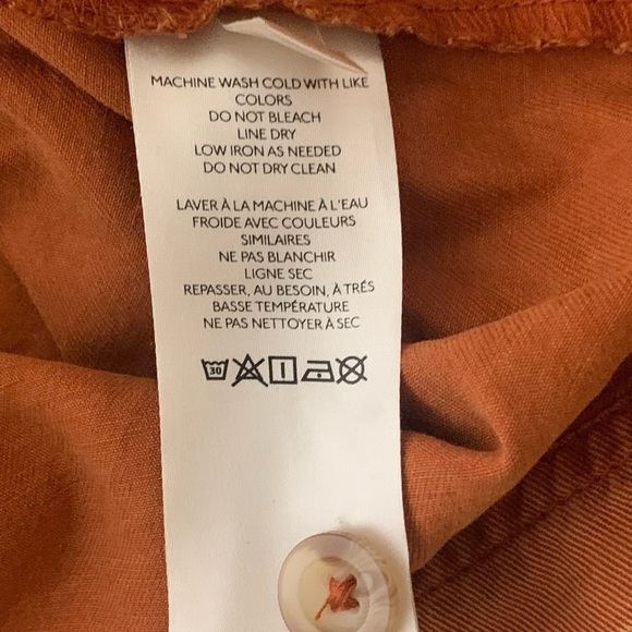 Anthropologie | Briony mini skirt button front burnt orange size 4 - Picture 7 of 8